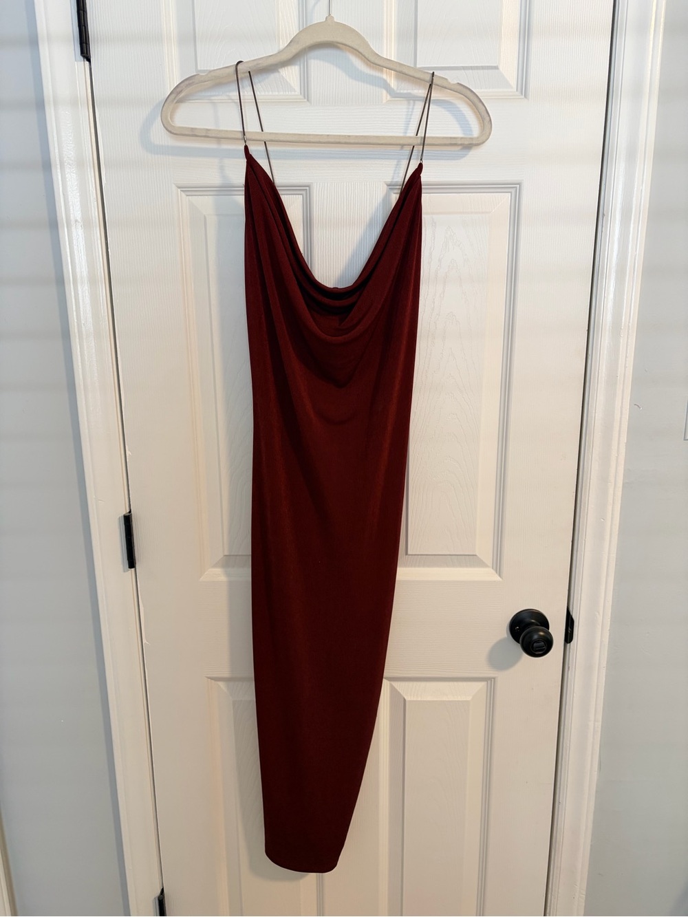 ASTR Cowl Neck Slip Dress- Burgundy